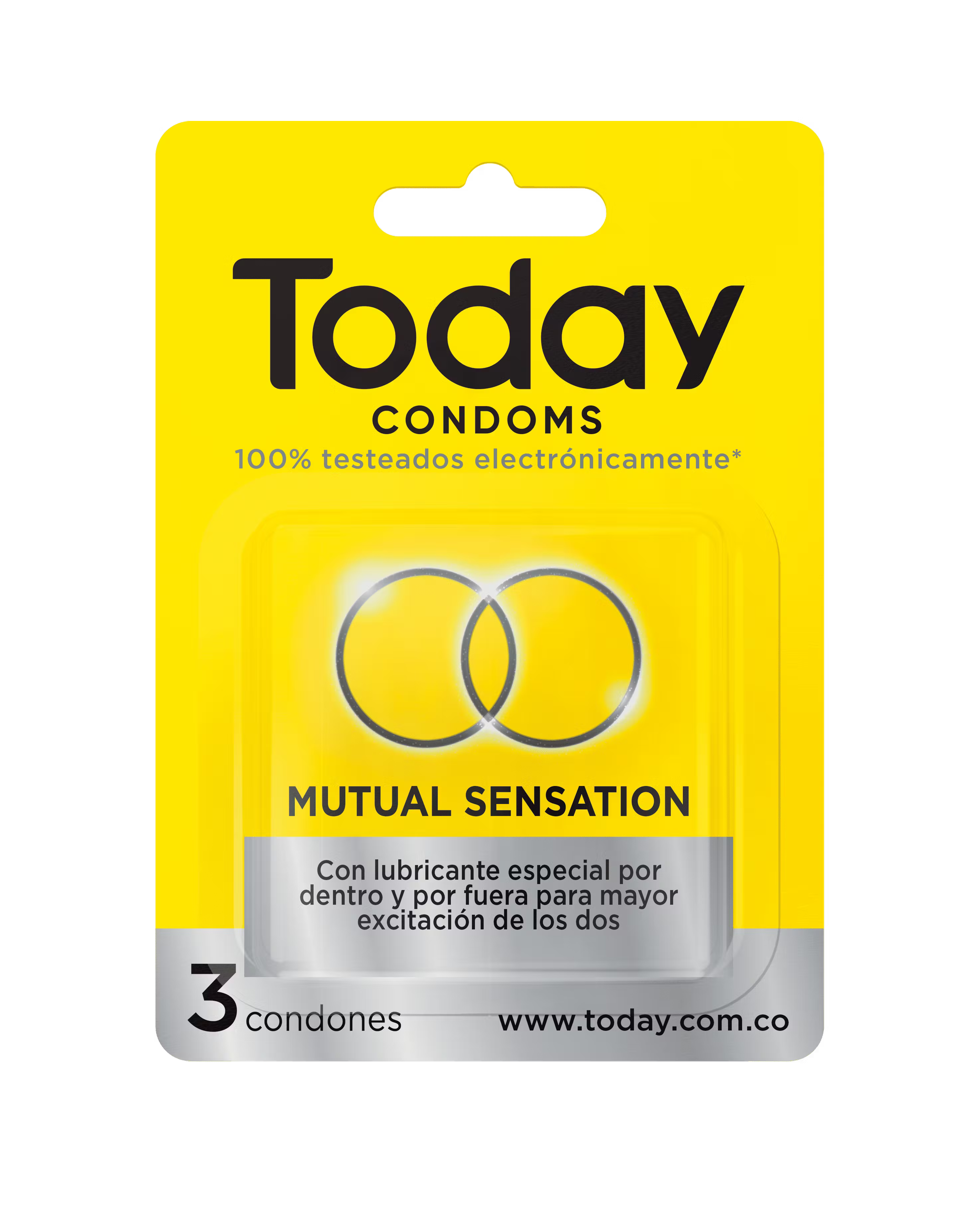 Today Látex Condones Mutual Sensation X3 Doble Lubricación by lamoresex